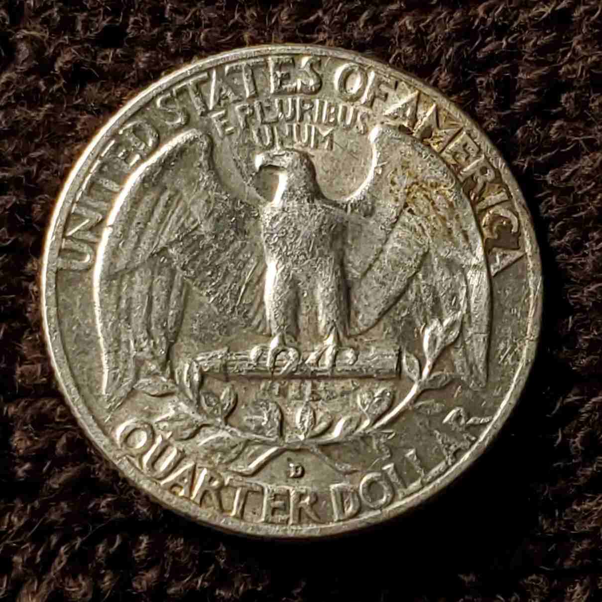 1964-D-Quarter...black-Ink-With-Raised-Letters-And-Numbers.